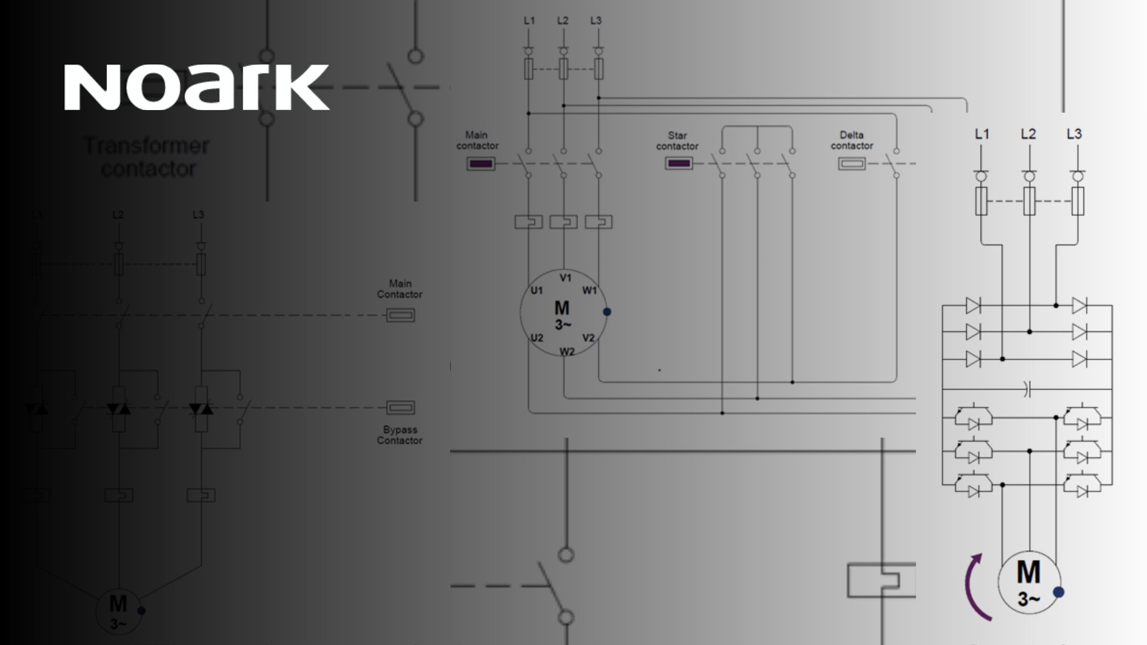 Método de arranque de motor de tensión reducida con componentes eléctricos NOARK